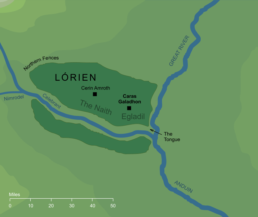 Map of Caras Galadhon