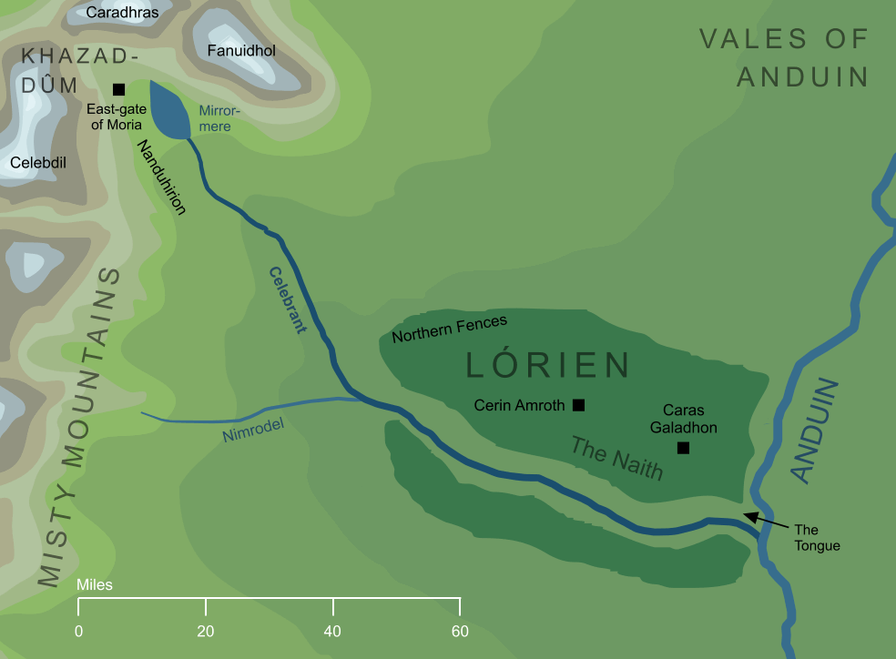 Map of the river Celebrant