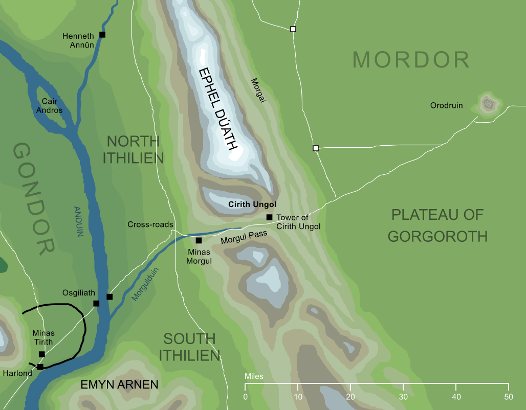 Map of Cirith Ungol