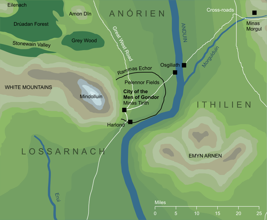 Map of the City of the Men of Gondor, Minas Tirith