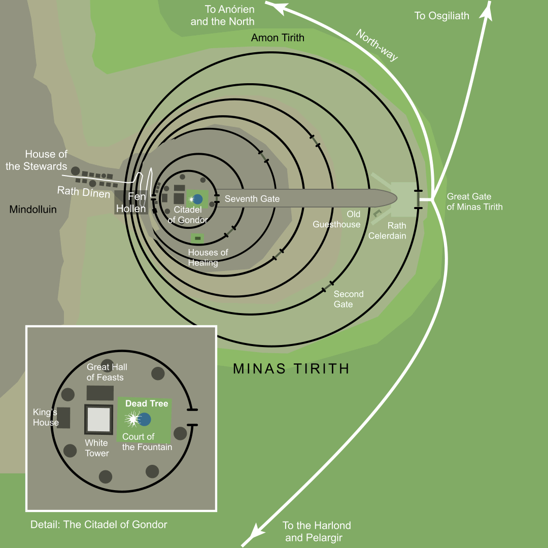 Map of the Dead Tree in Minas Tirith