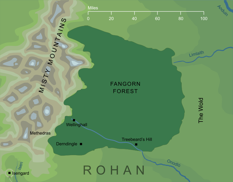 Map of Fangorn Forest