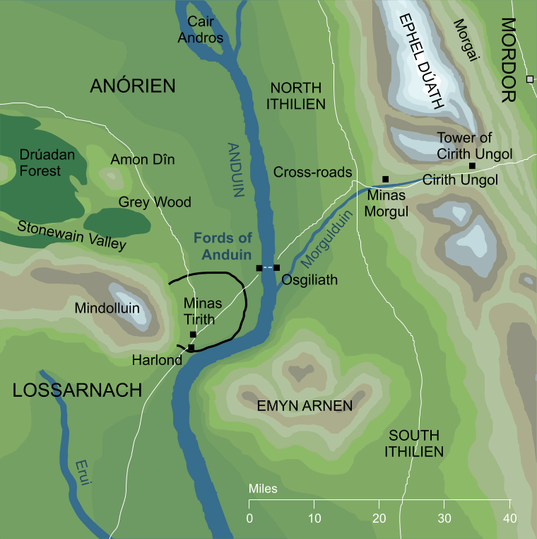 Map of the Fords of Anduin