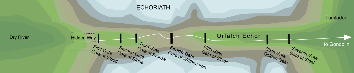 Map of the Fourth Gate of Gondolin