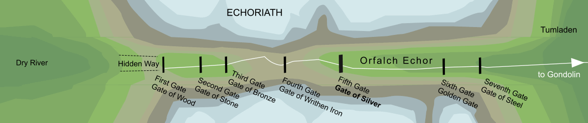 Map of Gondolin's Gate of Silver