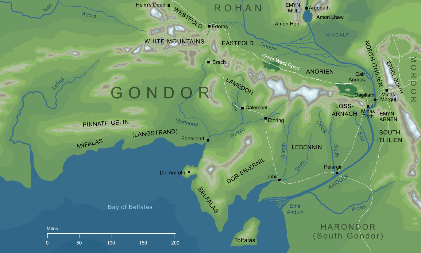 Map of Gondor