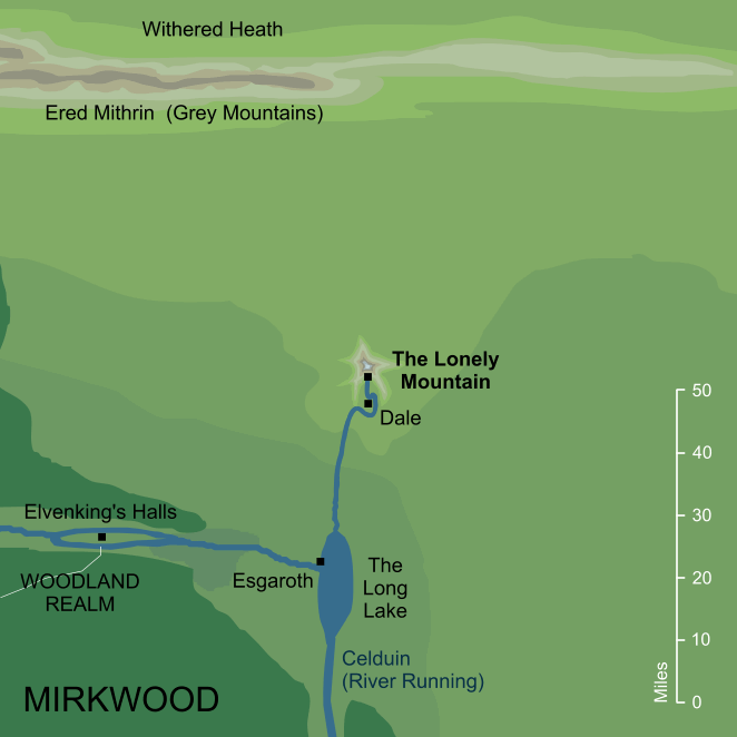 Map of the Lonely Mountain