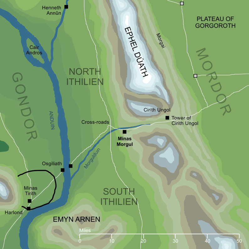 Map of Minas Morgul