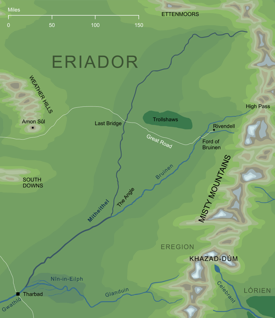 Map of the river Mitheithel