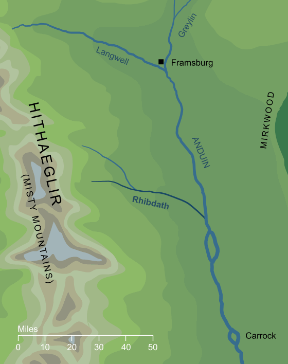 Map of the river Rhibdath