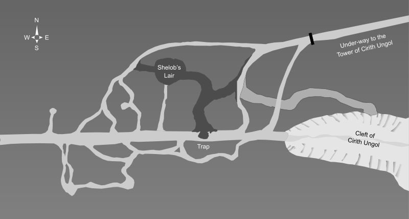 Plan of Shelob's Lair