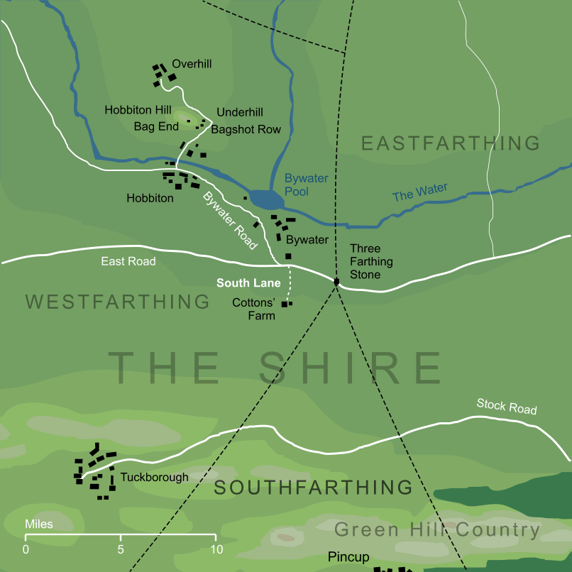 Map of South Lane