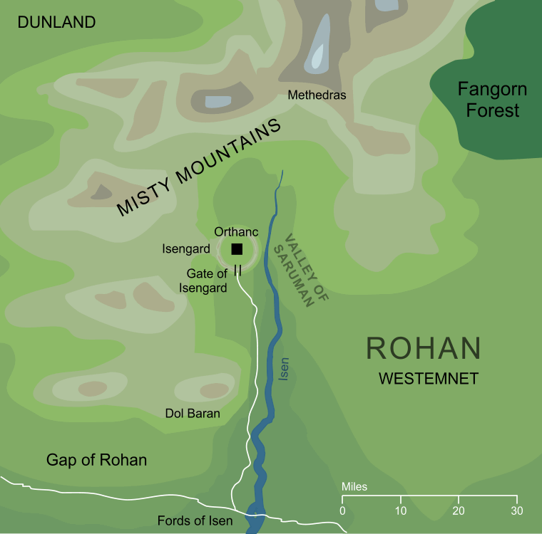 Map of the Valley of Saruman